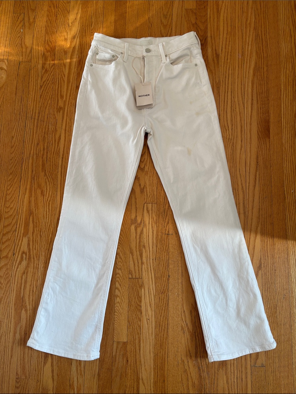 MOTHER The Tripper Ankle Jeans Cream Puff Size 26